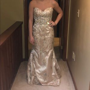 Gold prom dress